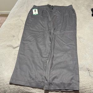 32 Degrees Linen Pants Size XL Dark Grey NWT